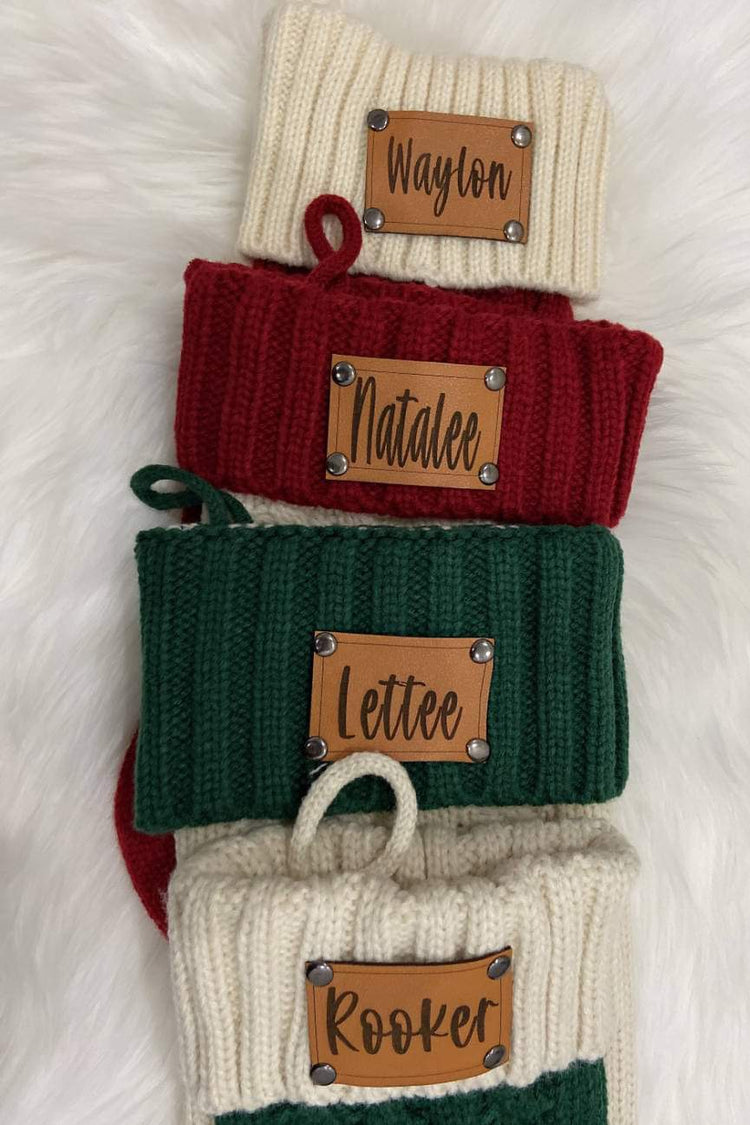 🎄🎅🏼Personalized Patch With Buttons Christmas Stocking Preorder🎅🏼🎄