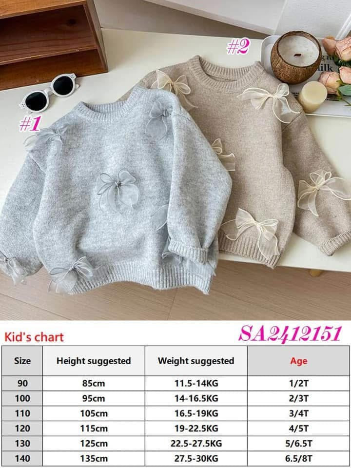 🎀 Kids Bow Sweater Preorder🎀