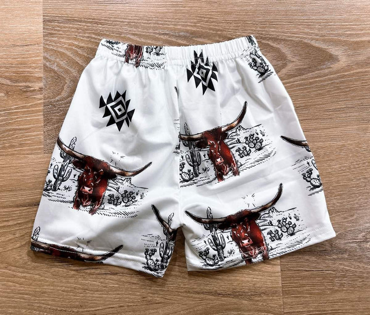 🐮Printed Boy's Swim Trunk Shorts Preorder🐮