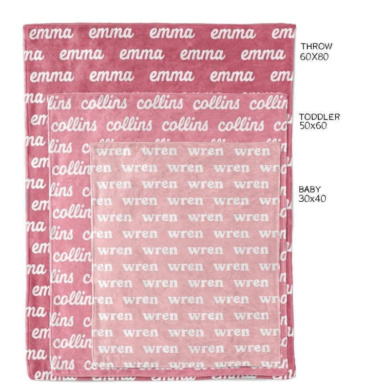 💫Personalized Center Name Blanket 50x60 Preorder💫
