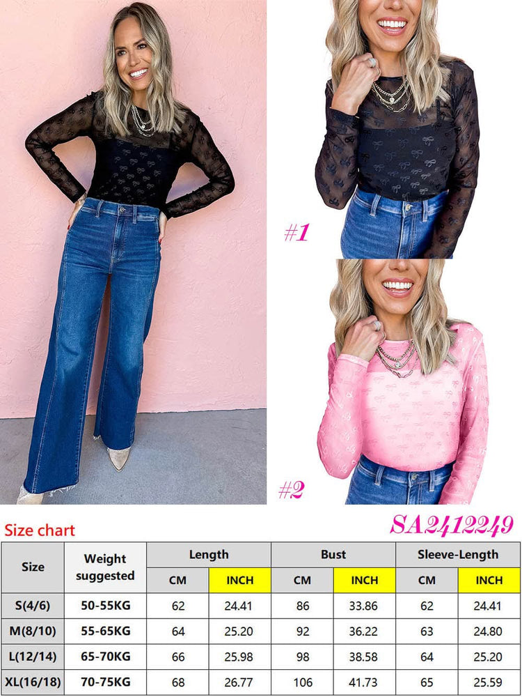 ✨Women’s Mesh Long Sleeve Tops Preorder✨