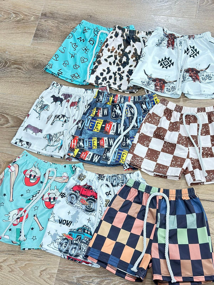 🐮Printed Boy's Swim Trunk Shorts Preorder🐮