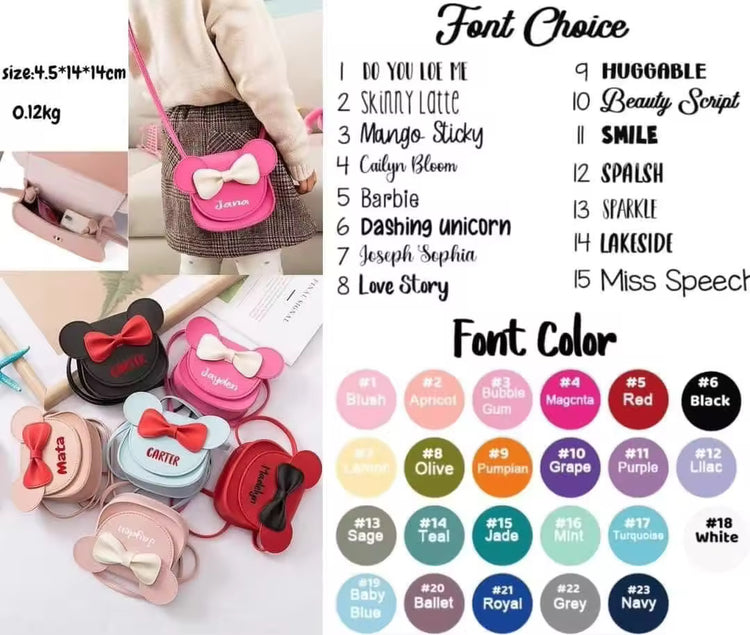 💫👛Personalized Kid Bow Purse Preorder👛💫
