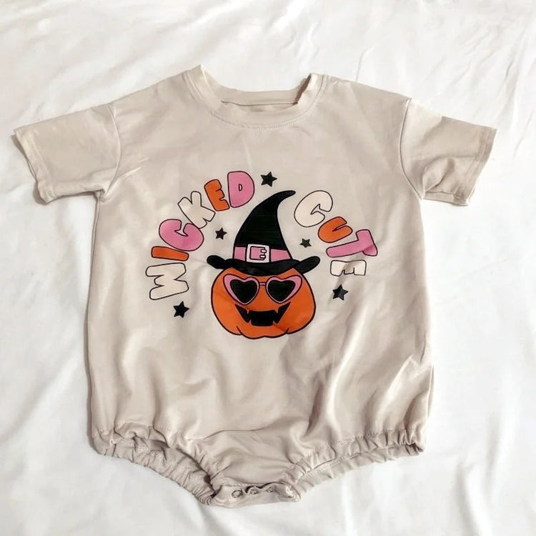 RTS Toddler Halloween Short Sleeve Romper