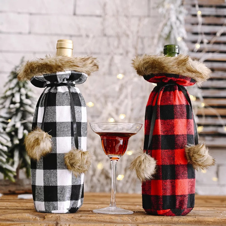 Buffalo Checkered Wine Bag ws NO MOQ