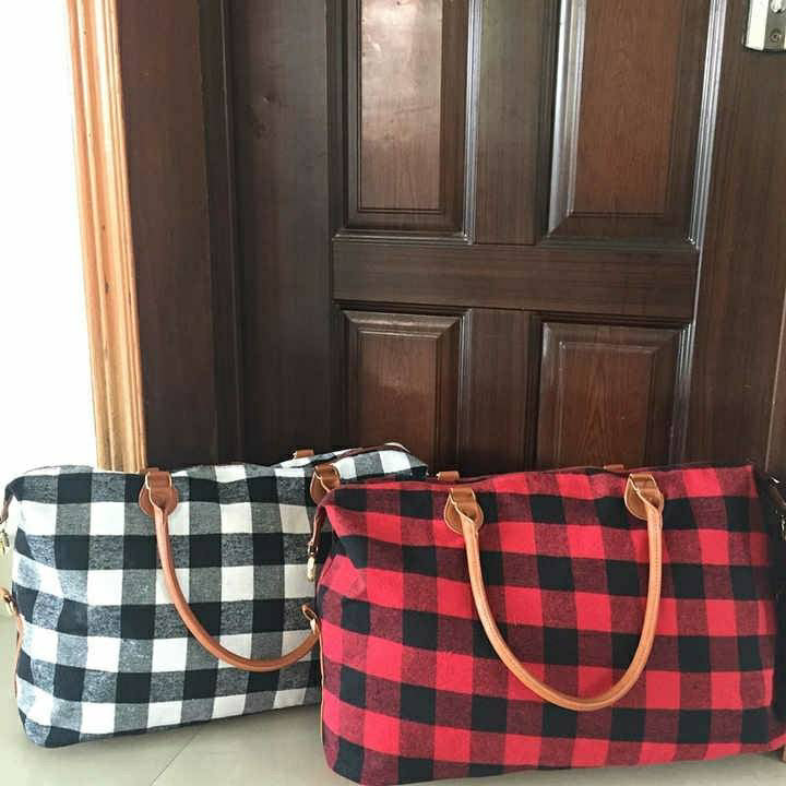 RTS Plaid Checkered Weekend Bag