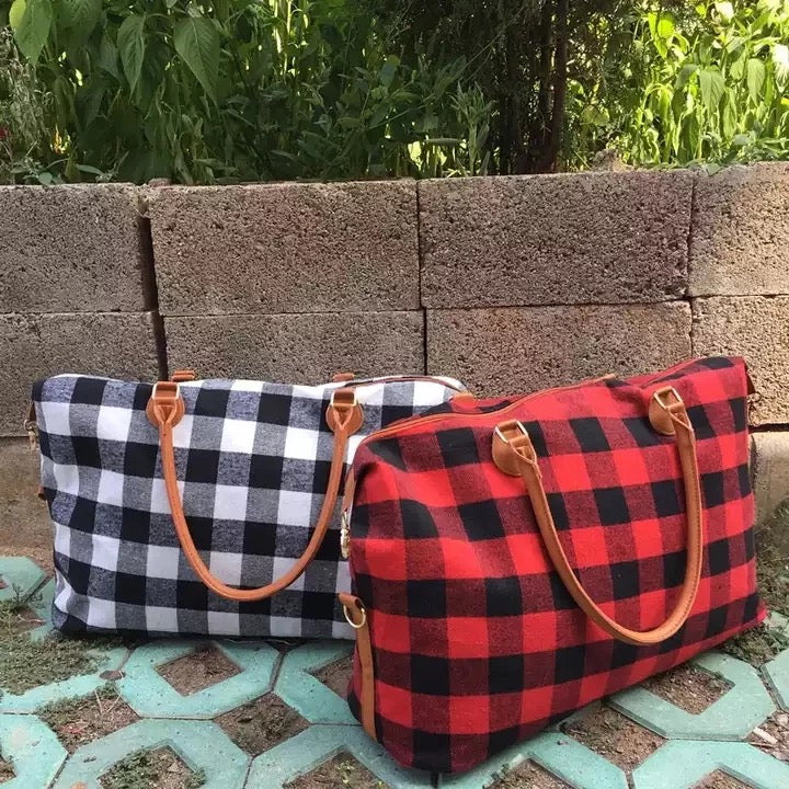 RTS Plaid Checkered Weekend Bag
