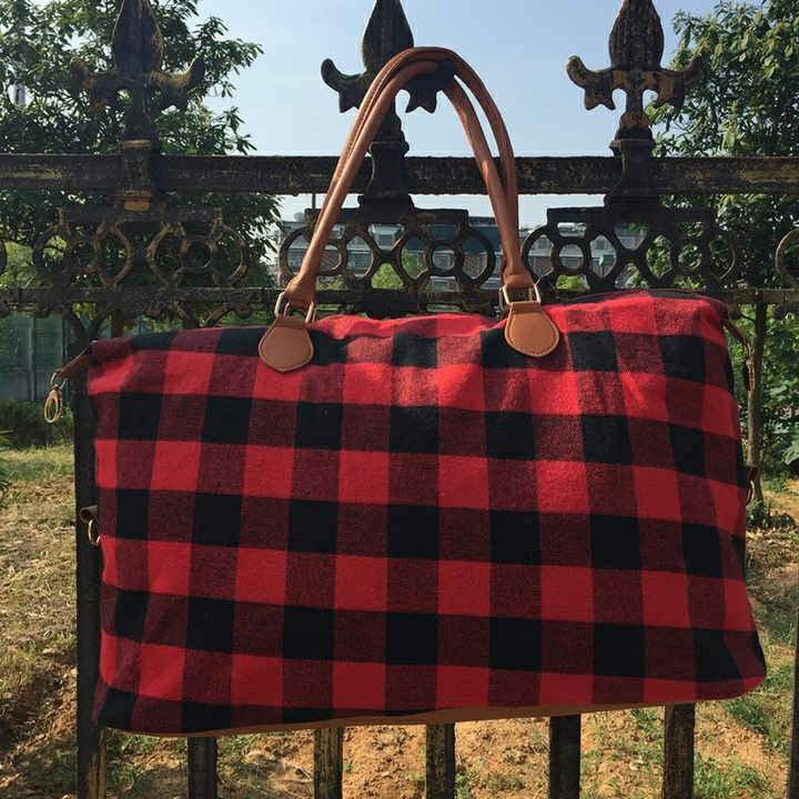 RTS Plaid Checkered Weekend Bag