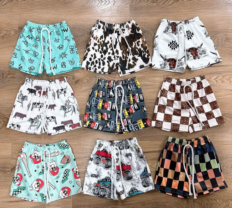 🐮Printed Boy's Swim Trunk Shorts Preorder🐮