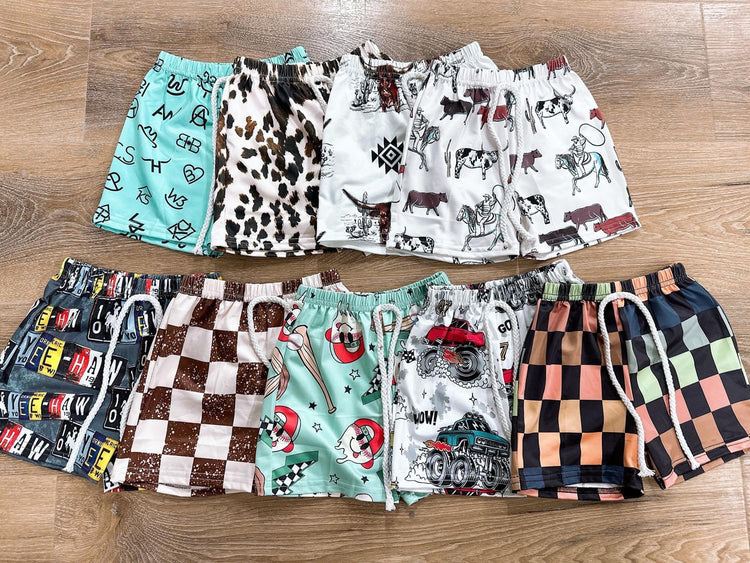 🐮Printed Boy's Swim Trunk Shorts Preorder🐮