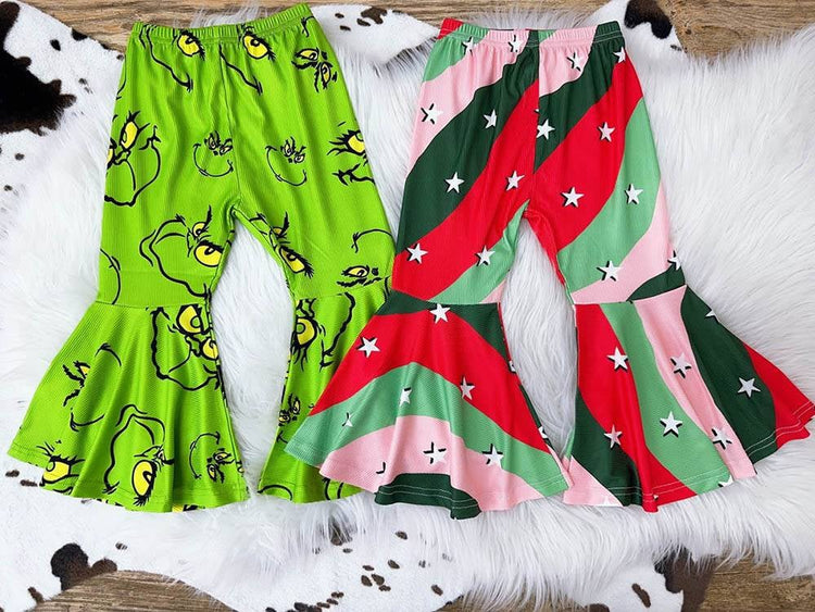 🎄Toddler & Girl Christmas Bell Bottoms Preorder🎄