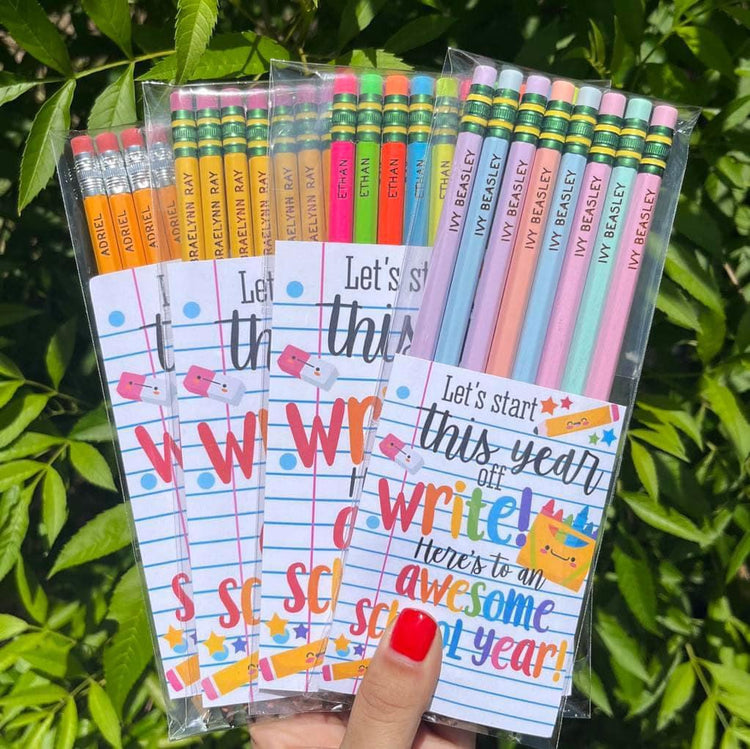 ✨📝✏️Back To School Engraved Pencil Packs✏️📝✨