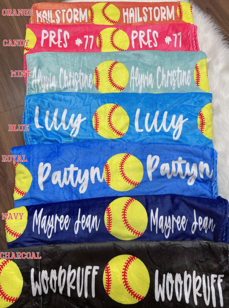 ⚾️Personalized Sport & Name Blanket 50x60 Preorder⚾️