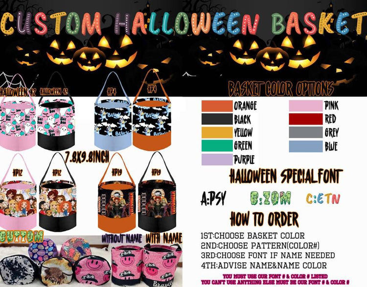 👻🎃 Personalized Halloween Basket Preorder🎃👻